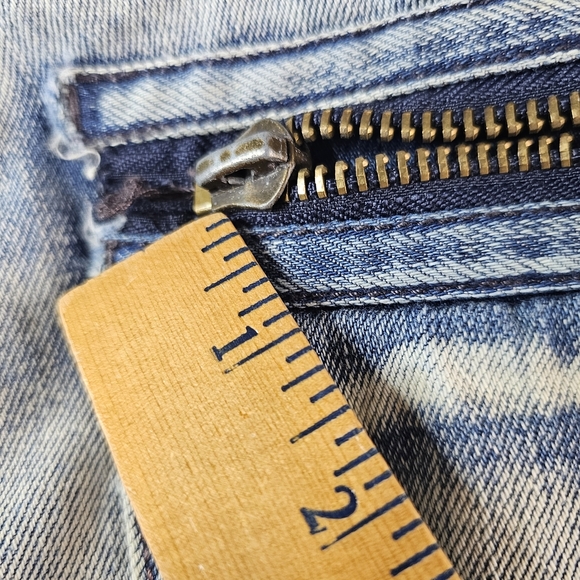 Rockstar Jeans Men's 34 Blue Distressed Denim Graphic Painted Art Graffiti - Picture 9 of 14